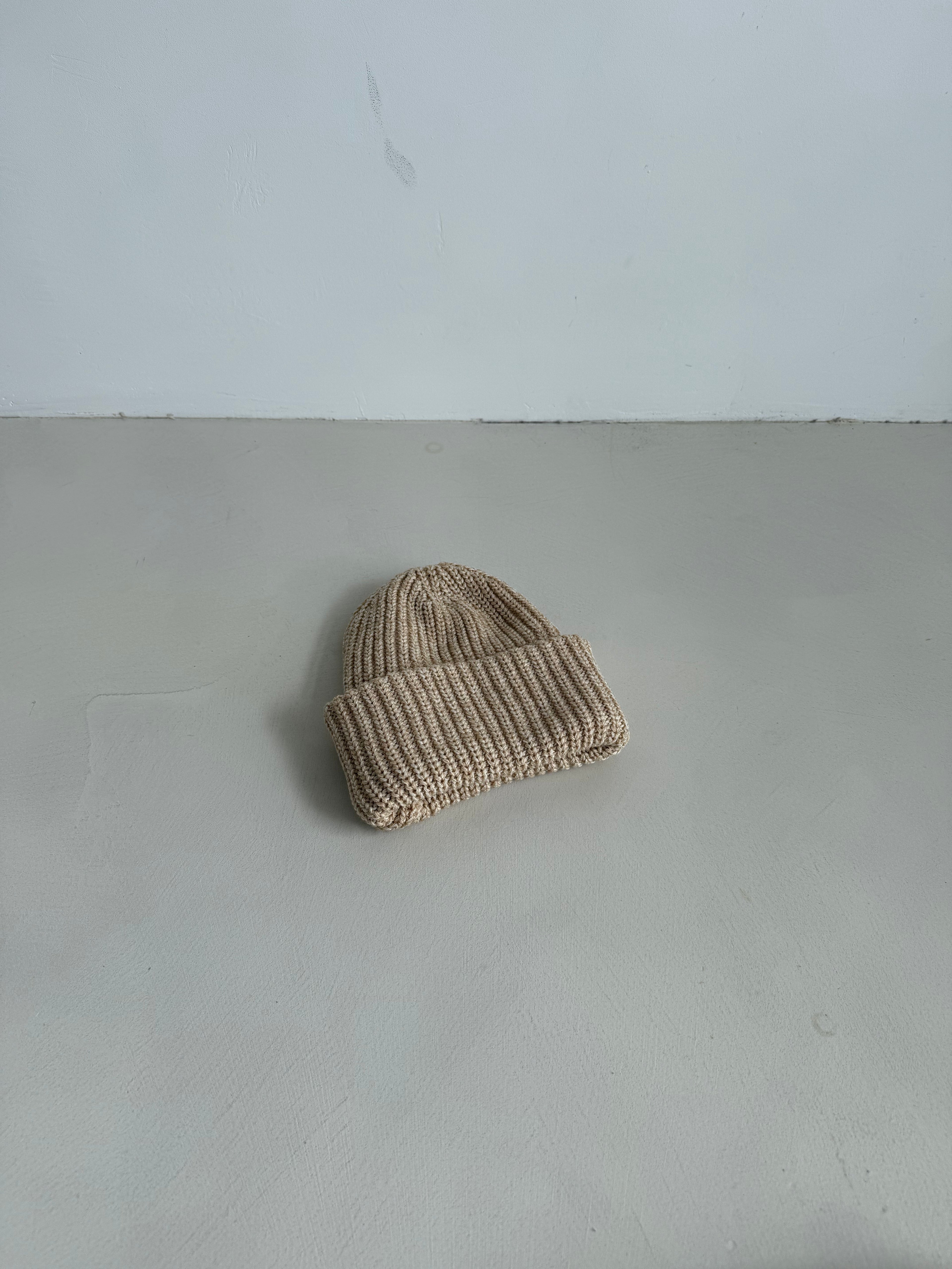 Ultra Chunky Oversized American Beanie [BEIGE]