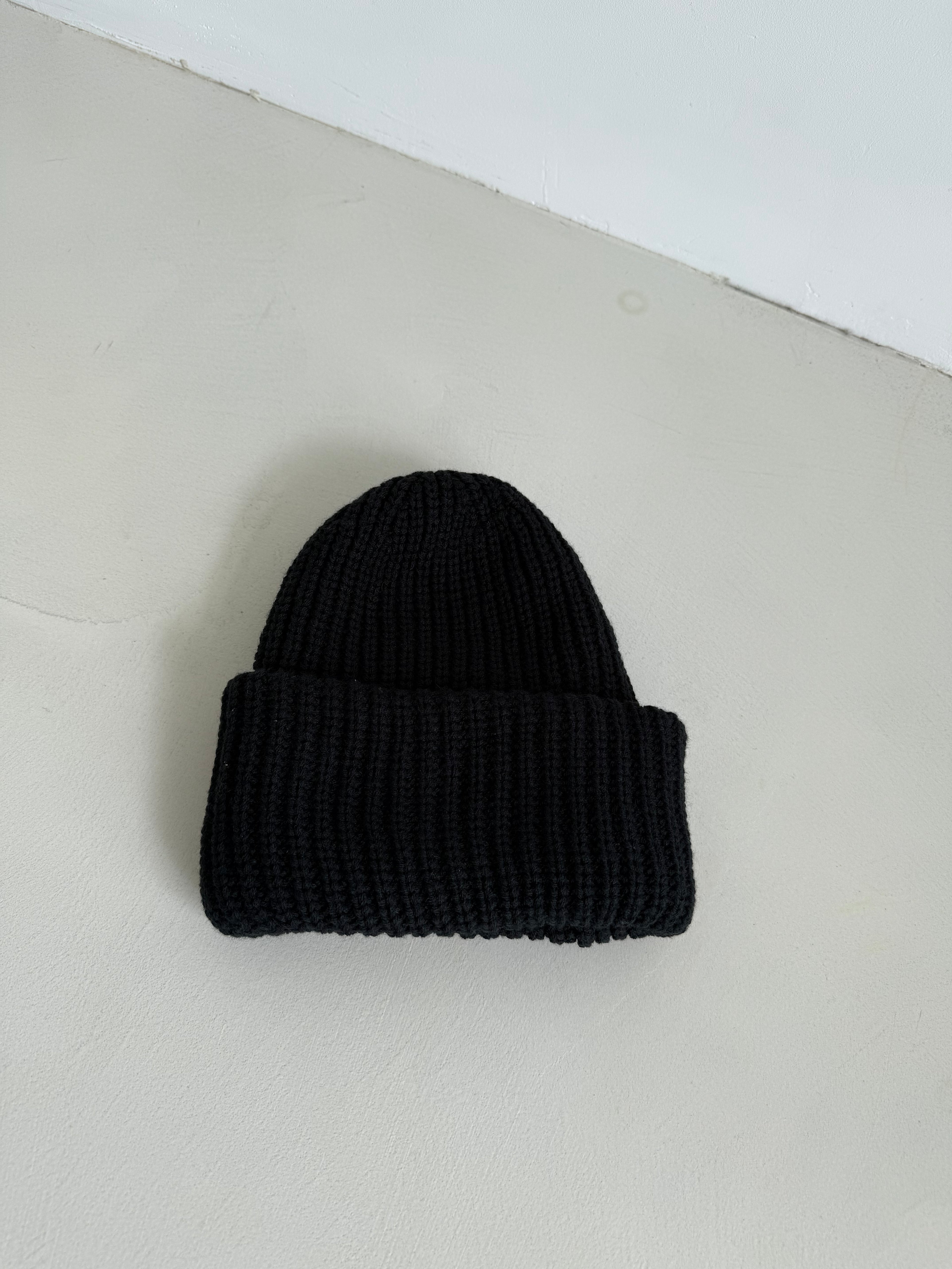 Ultra Chunky Oversized American Beanie [BLACK]