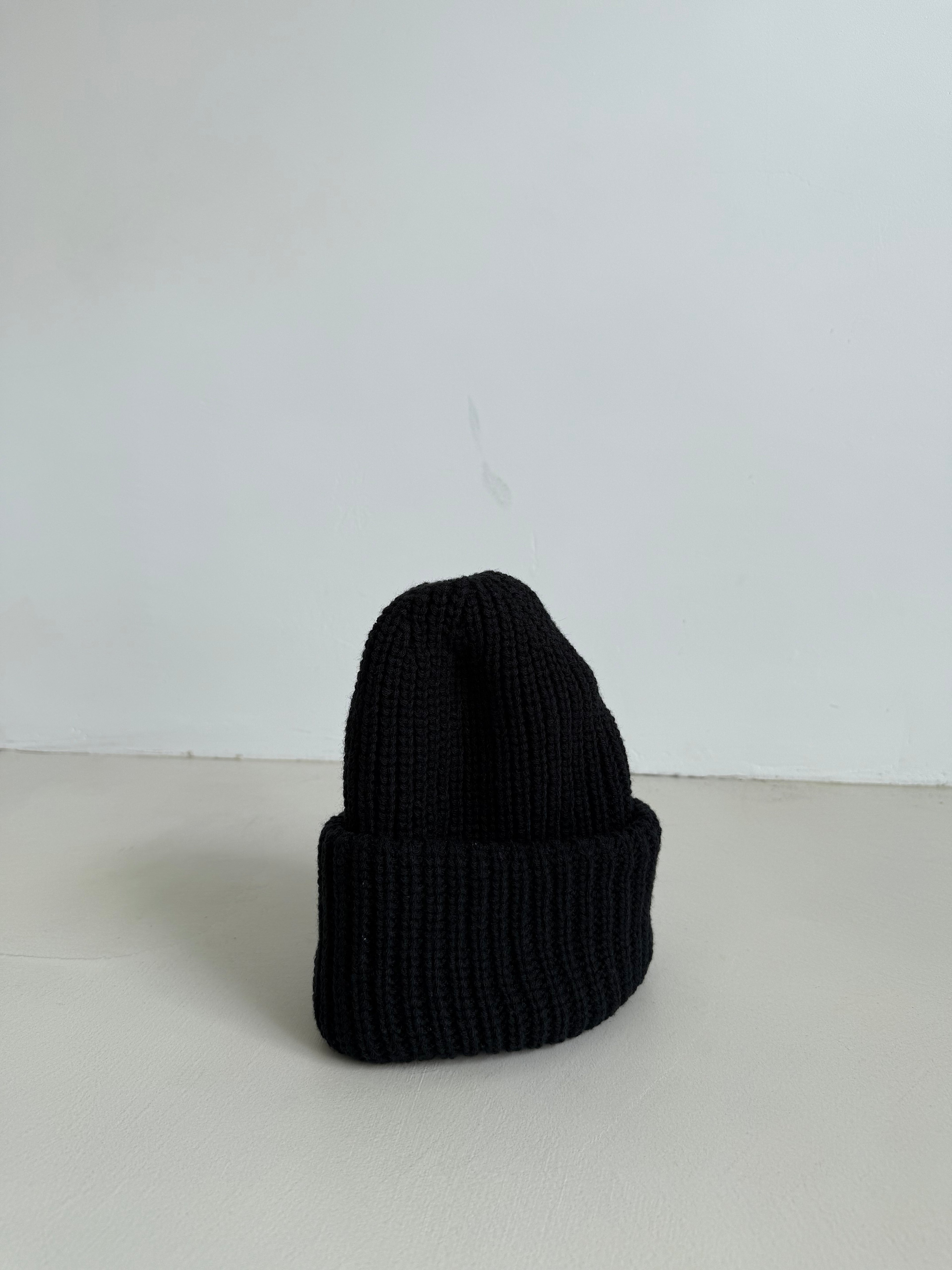 Ultra Chunky Oversized American Beanie [BLACK]
